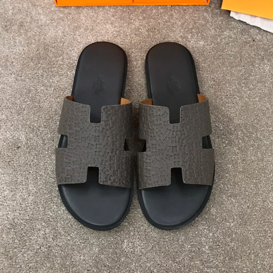 Hermes Slides In Brown Vamp