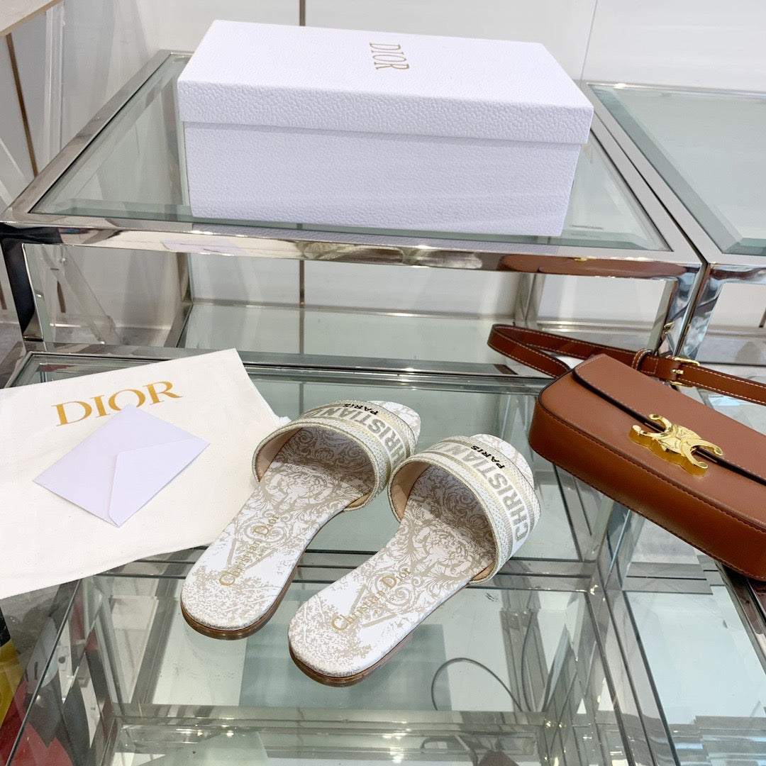 Dior CD Dway Slides In Beige