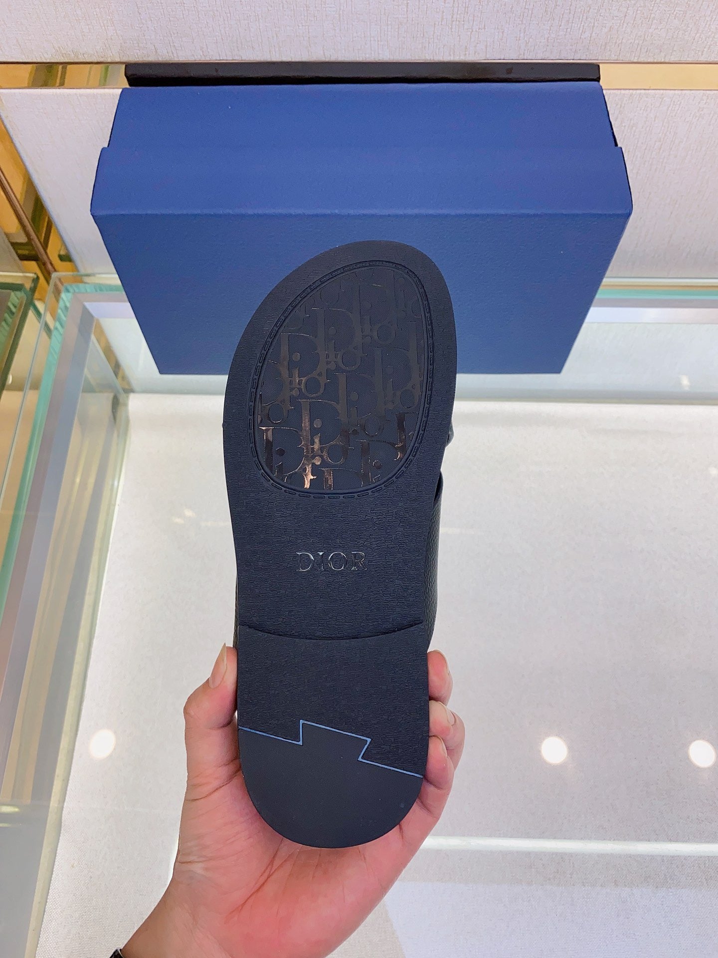 Dior Alias Slides Black Grained Calfskin