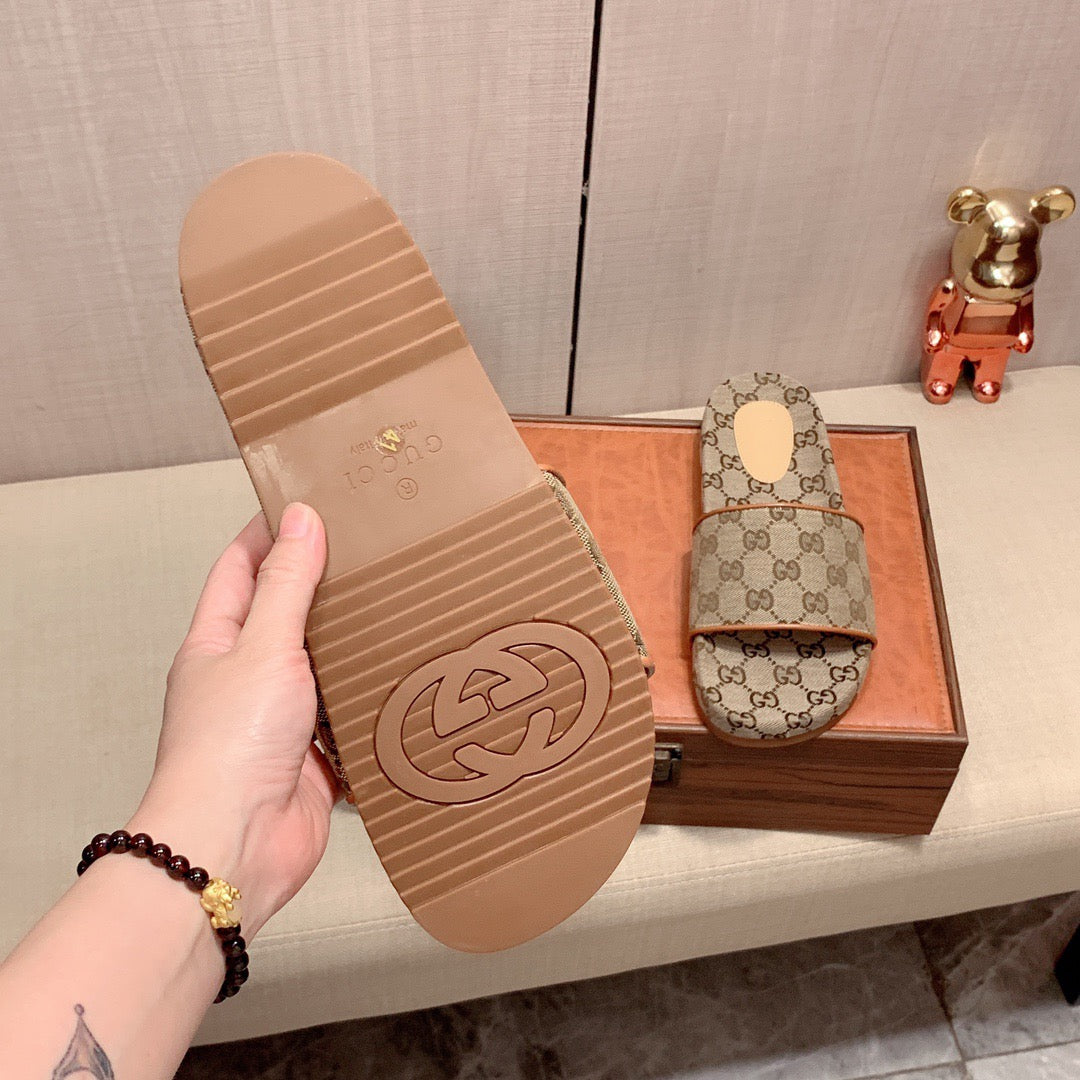 Gucci Men's GG Canvas Slides