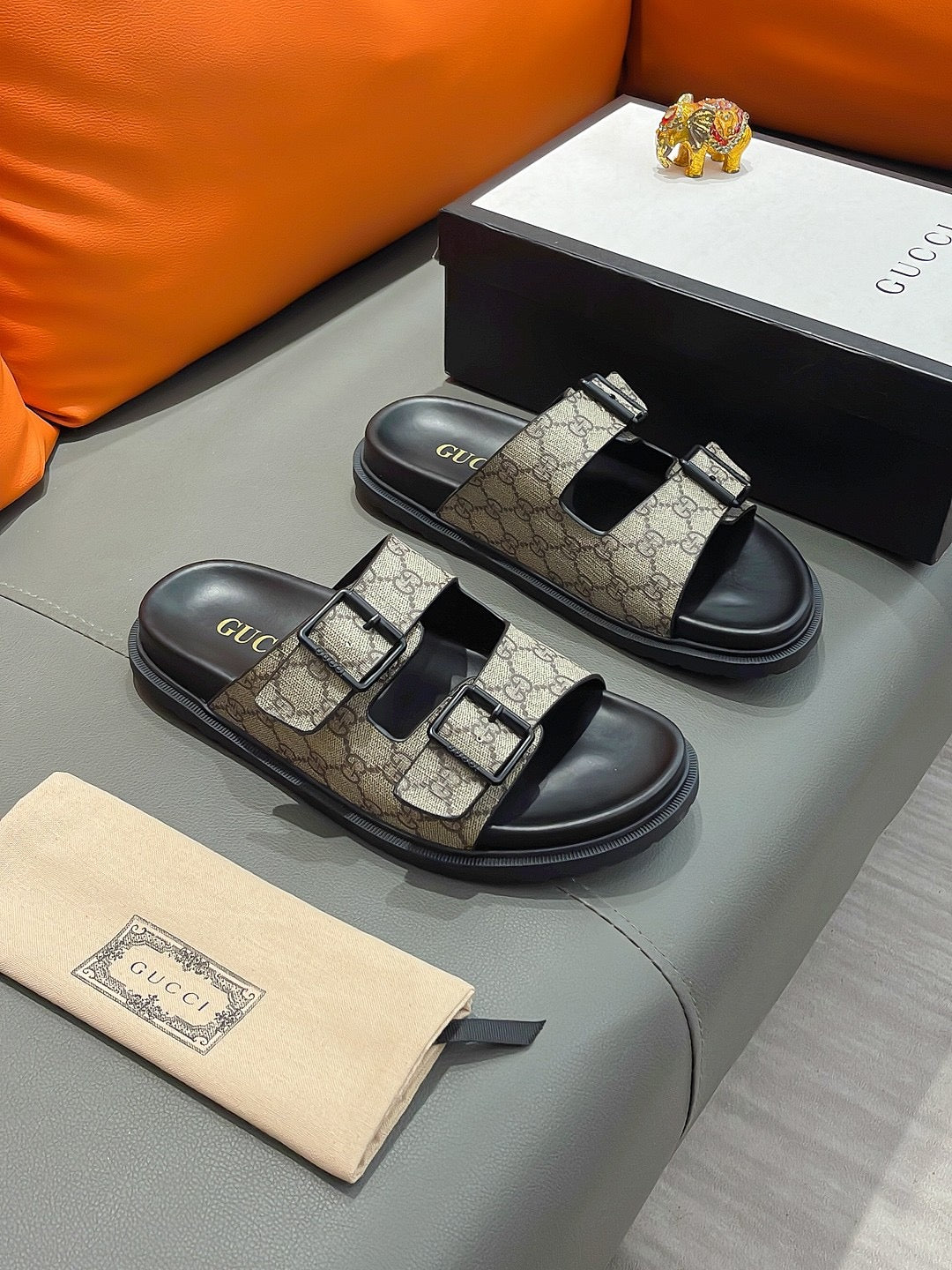 Gucci Brown Casual Slides