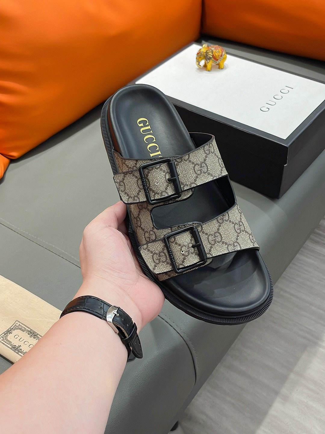 Gucci Brown Casual Slides