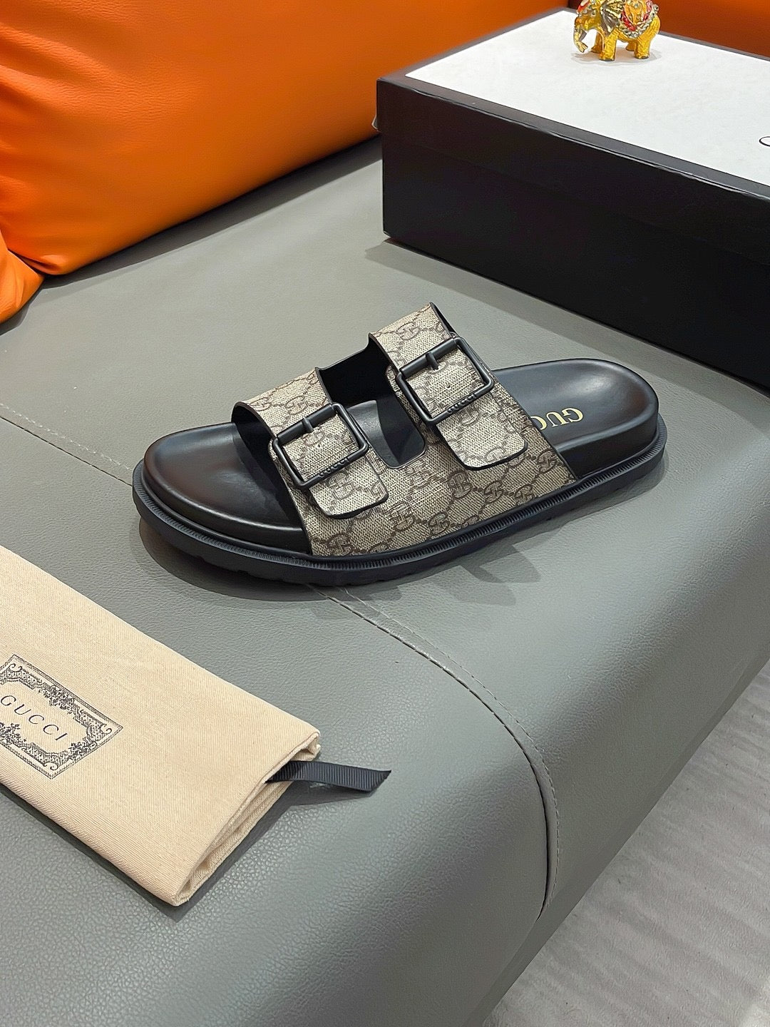 Gucci Brown Casual Slides