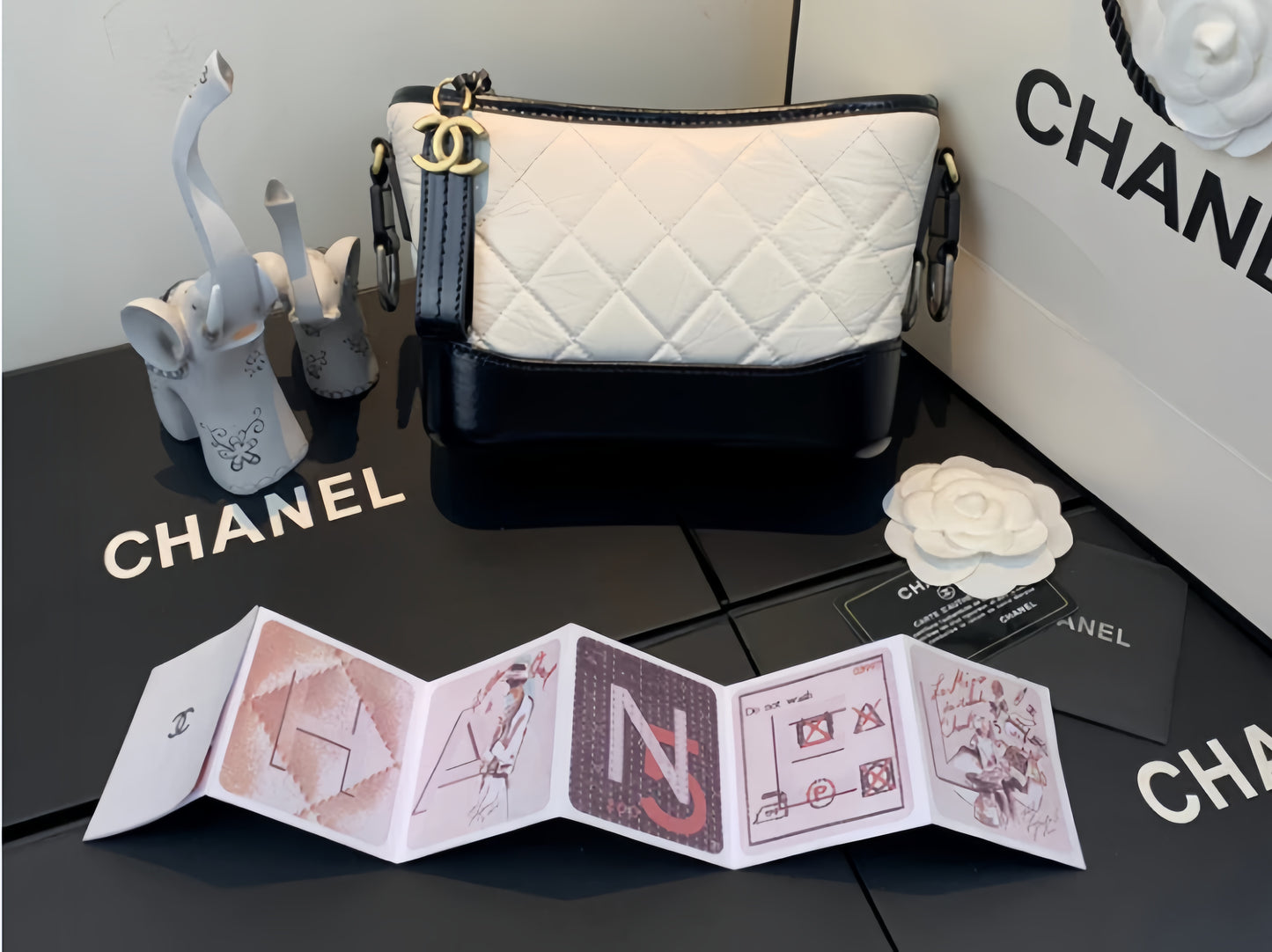 Chanel Gabrielle Hobo Bag In White