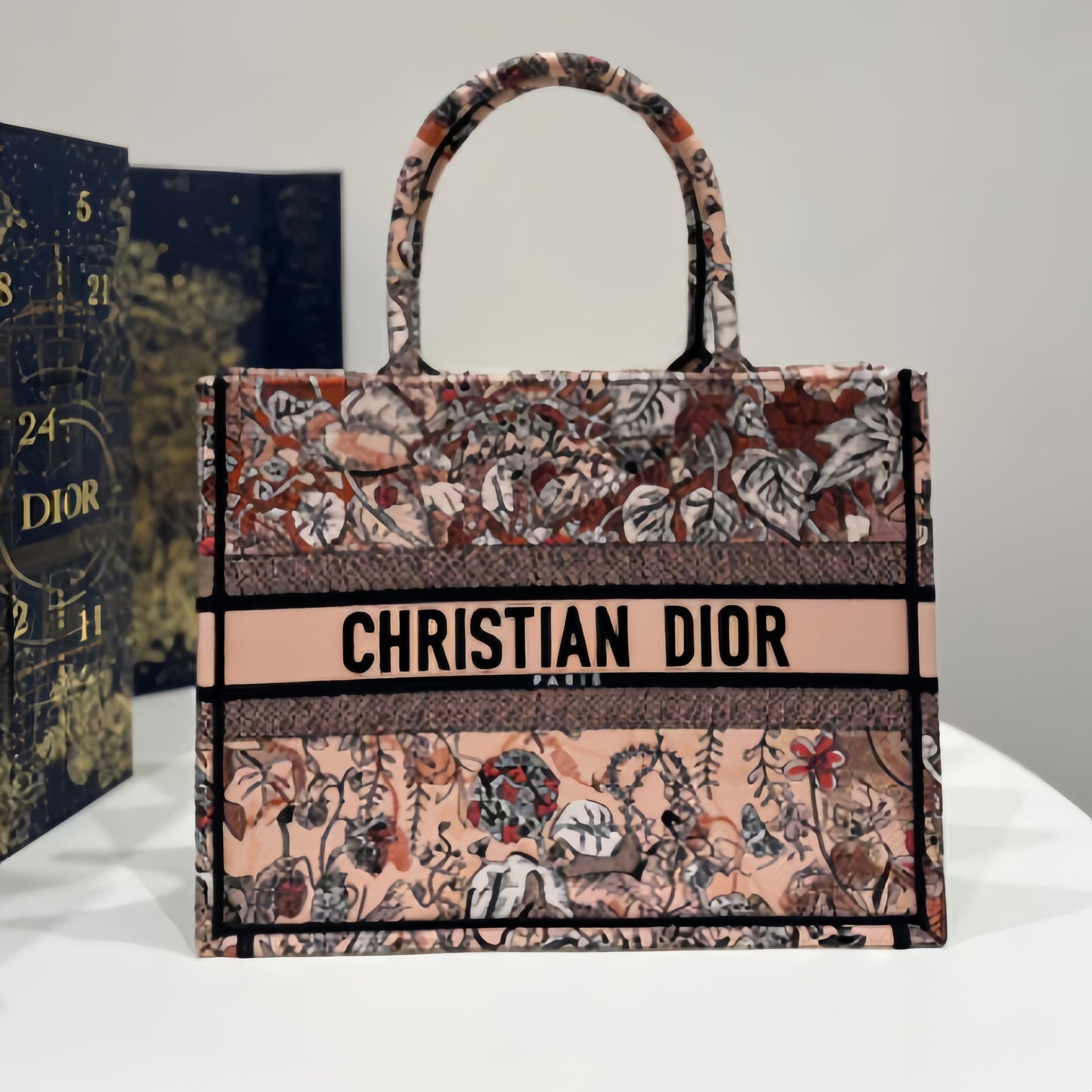 Dior Magic Garden  Embroidery Series Medium Tote Bag