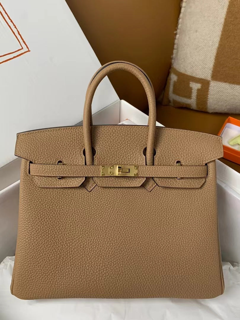 Hermes Birkin 25 Bag In Chai Togo Leather