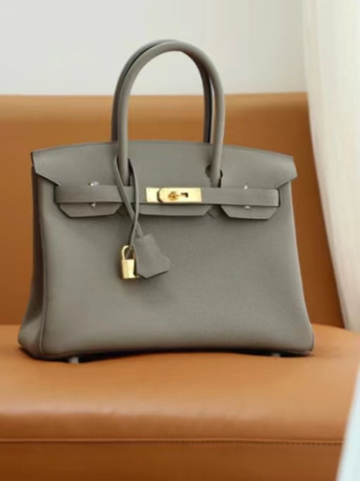 Hermes Birkin 30 Bag in Gris Asphalte Togo Leather 