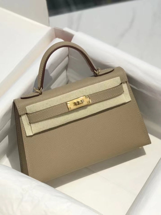 Hermes Kelly Mini II Sellier Bag In Trench Epsom Leather